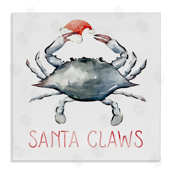 stupell industries Ziwei Li | Santa Claws Holiday Crab Wall Art