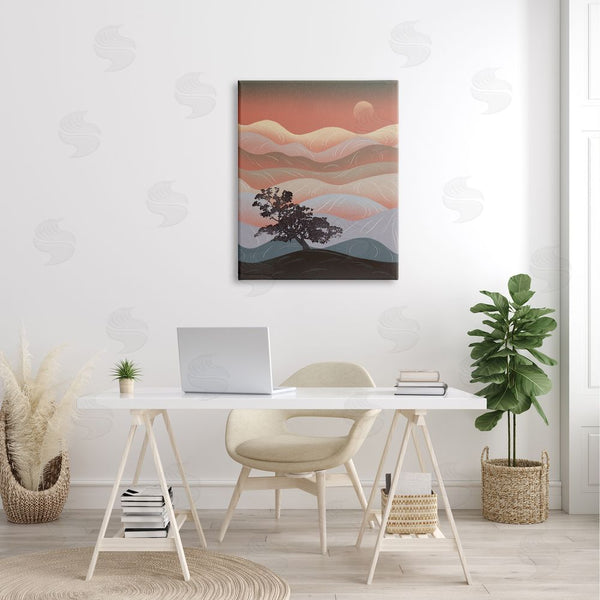 Stupell Industries Ziwei Li | Savanna Tree Sprout Breezy Desert Dunes At Dawn Wall Art