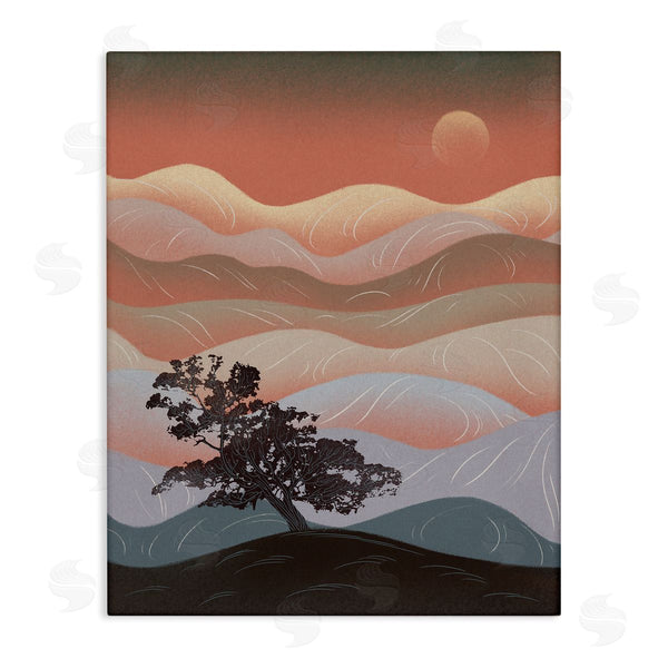 stupell industries Ziwei Li | Savanna Tree Sprout Breezy Desert Dunes at Dawn Wall Art