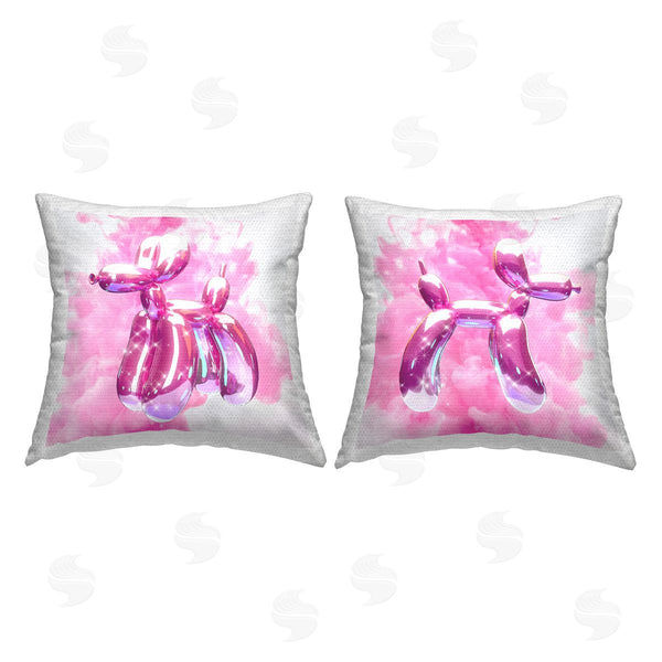 Stupell Industries Ziwei Li | Shimmering Balloon Animals Printed Throw Pillow Set