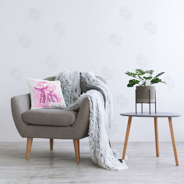 Stupell Industries Ziwei Li | Shimmering Balloon Dog Printed Throw Pillow