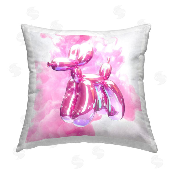 stupell industries Ziwei Li | Shimmering Balloon Dog Printed Throw Pillow