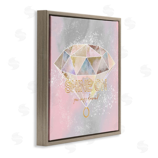 Stupell Industries Ziwei Li | Shine On Crazy Diamond Glam Pink Geometric Pattern Wall Art