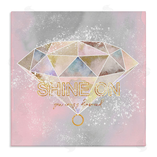 stupell industries Ziwei Li | Shine On Crazy Diamond Glam Pink Geometric Pattern Wall Art