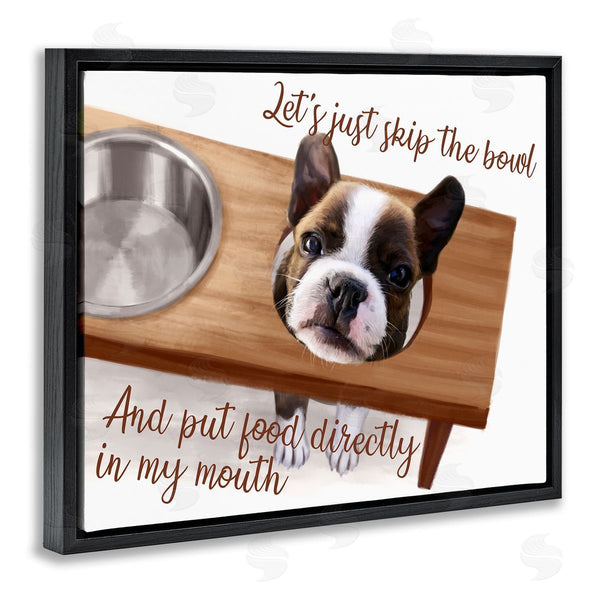 Stupell Industries Ziwei Li | Skip The Bowl Funny Dog