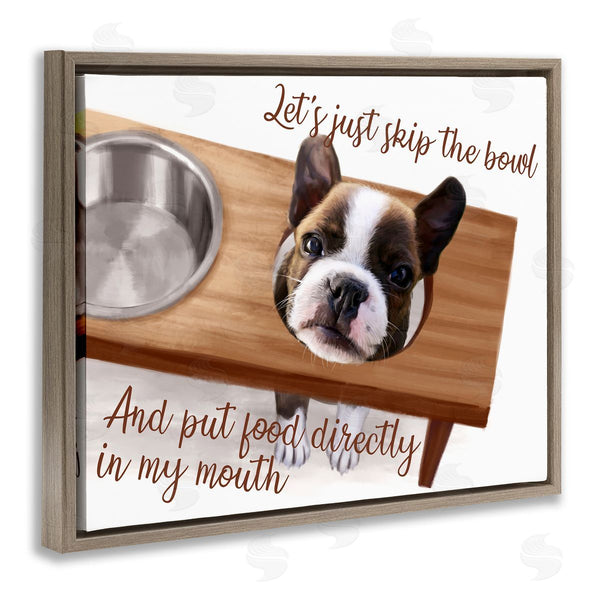 Stupell Industries Ziwei Li | Skip The Bowl Funny Dog