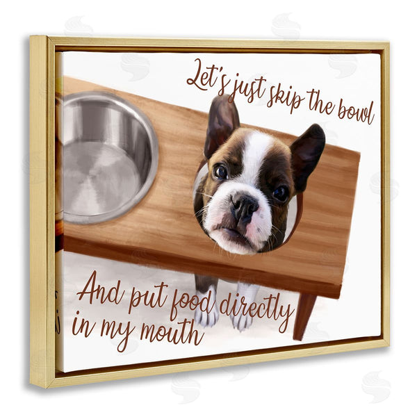 Stupell Industries Ziwei Li | Skip The Bowl Funny Dog