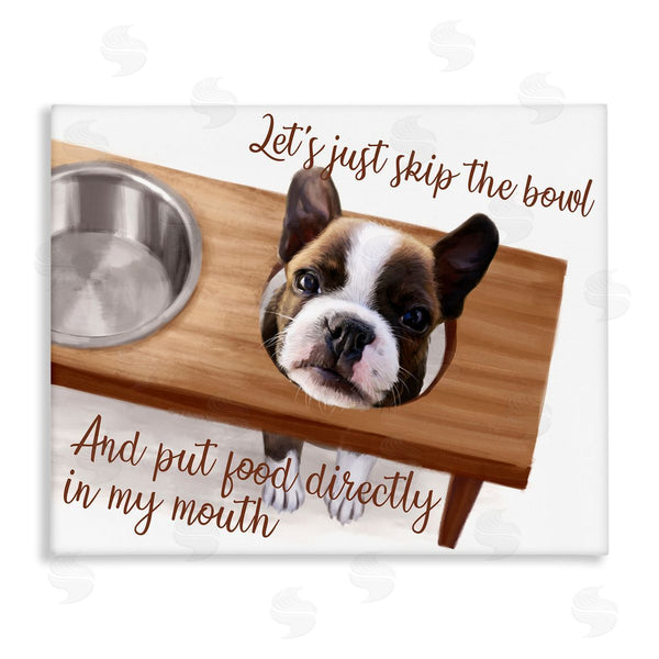 stupell industries Ziwei Li | Skip the Bowl Funny Dog