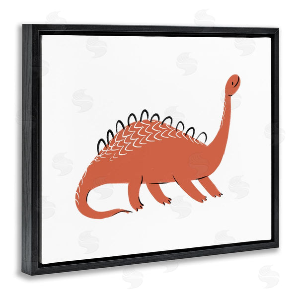 Stupell Industries Ziwei Li | Smiling Red Dinosaur Wall Art