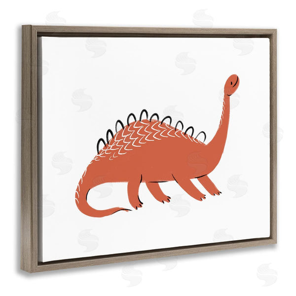 Stupell Industries Ziwei Li | Smiling Red Dinosaur Wall Art
