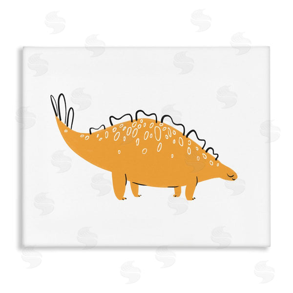 stupell industries Ziwei Li | Smiling Yellow Dinosaur Fun Spotted Kids' Reptile Wall Art