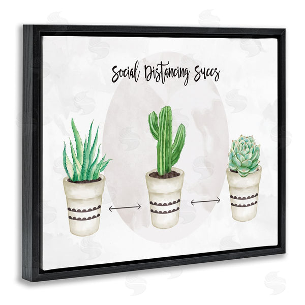 Stupell Industries Ziwei Li | Social Distancing Succs Humorous Succulent Pun