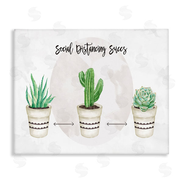 stupell industries Ziwei Li | Social Distancing Succs Humorous Succulent Pun
