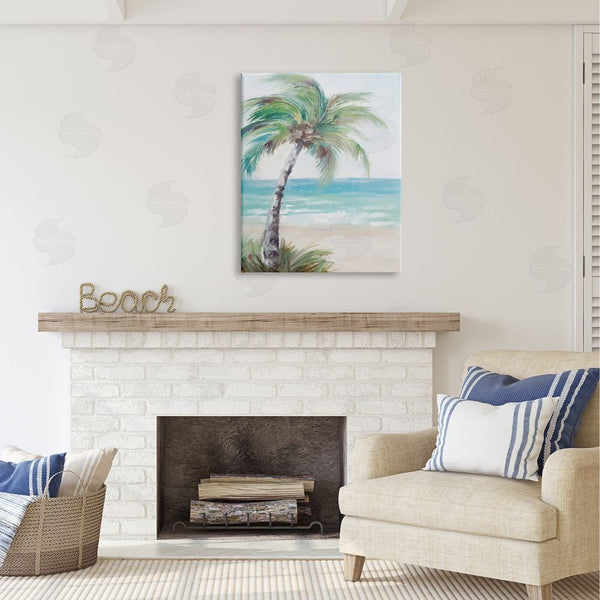 Stupell Industries Ziwei Li | Soft Palm Tree On Beach Wall Art