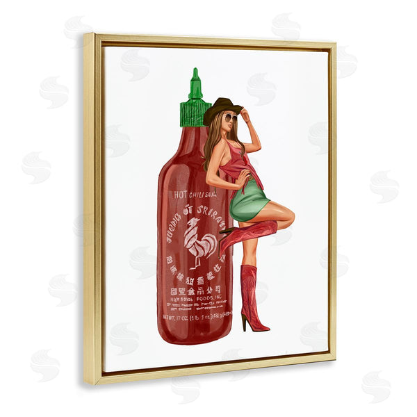 Stupell Industries Ziwei Li | Southern Girl Hot Sauce Bottle Wall Art