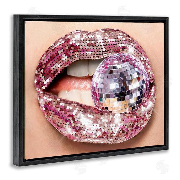 Stupell Industries Ziwei Li | Sparkle Lips & Disco Ball Wall Art