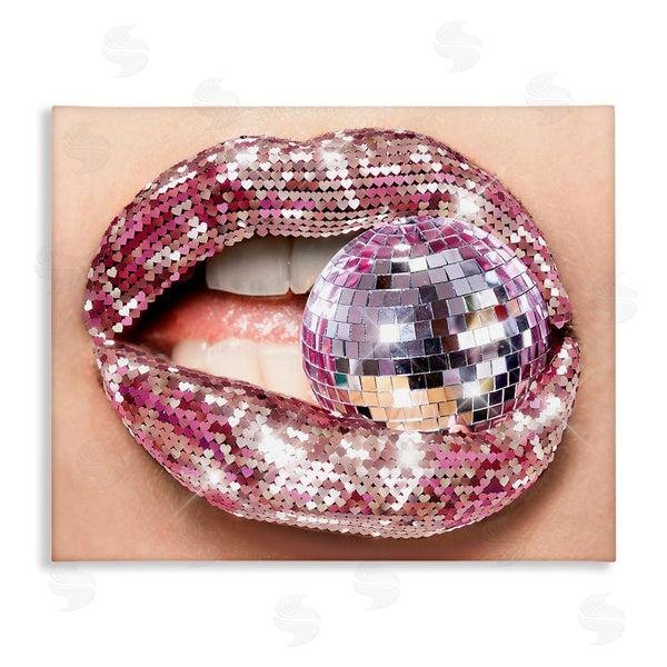 stupell industries Ziwei Li | Sparkle Lips & Disco Ball Wall Art