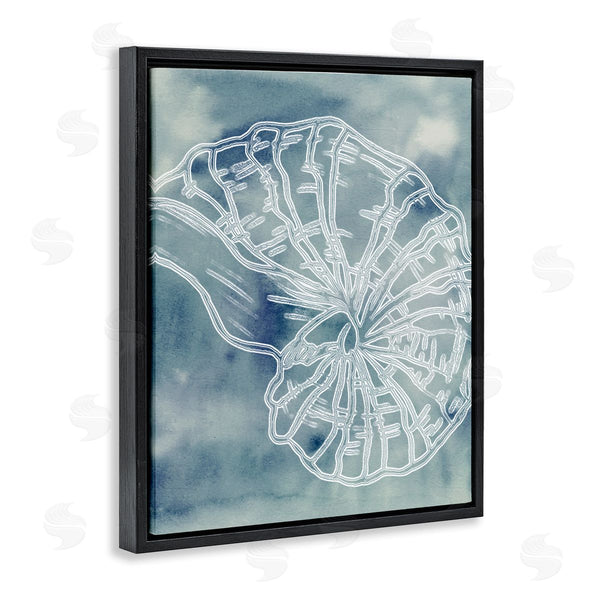 Stupell Industries Ziwei Li | Spiral Seashell Nautilus Sea Life Watercolor Pattern Wall Art