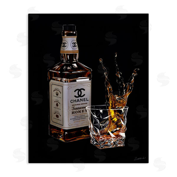 stupell industries Ziwei Li | Splashing Liqueur Glam Whiskey Bottle
