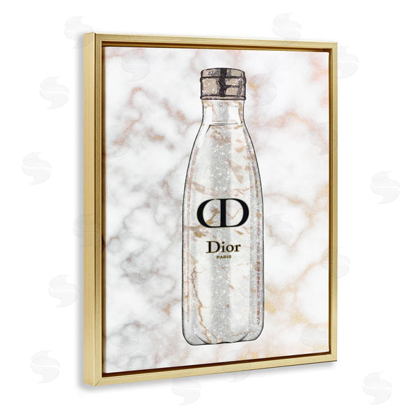Stupell Industries Ziwei Li | Sports Bottle Glam Fashion Over Marble