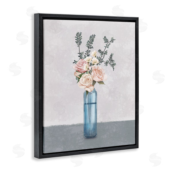 Stupell Industries Ziwei Li | Spring Roses Glass Vase Austere Vintage Countryside Painting Wall Art