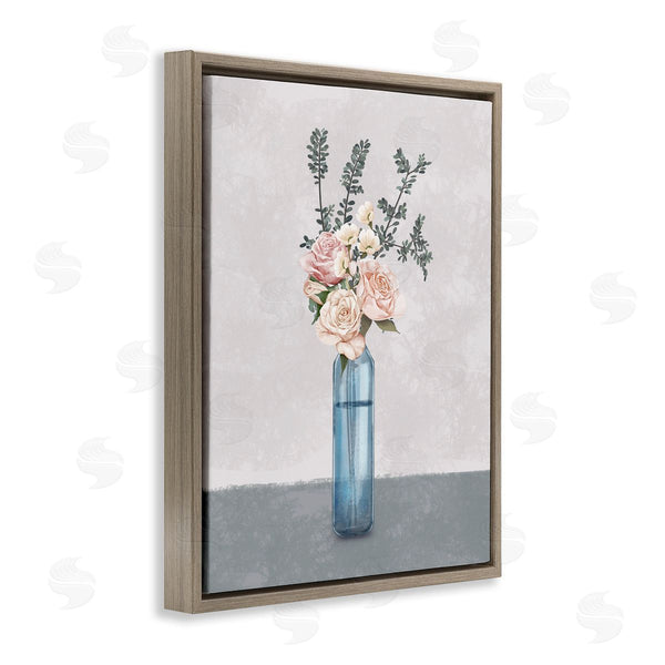 Stupell Industries Ziwei Li | Spring Roses Glass Vase Austere Vintage Countryside Painting Wall Art