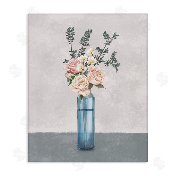 stupell industries Ziwei Li | Spring Roses Glass Vase Austere Vintage Countryside Painting Wall Art