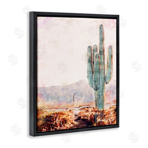 Stupell Industries Ziwei Li | Standing Tall Cactus Arid Vegetation Dry Mountainous Plains Wall Art