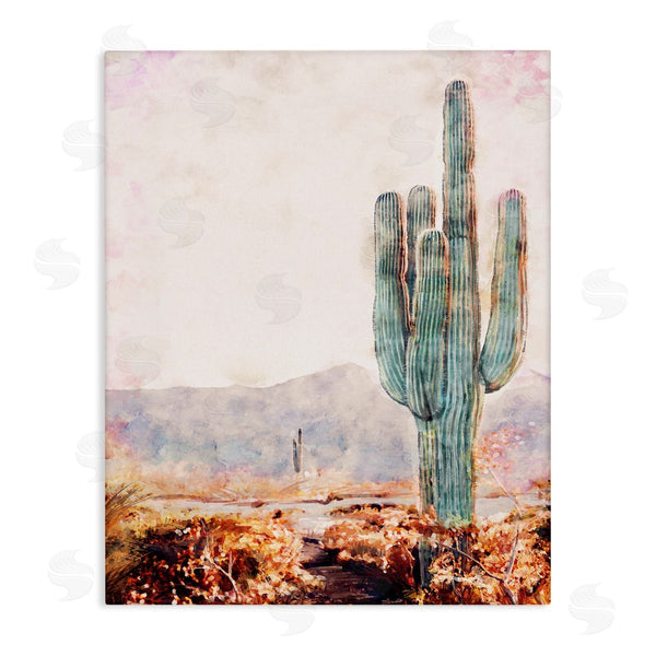 stupell industries Ziwei Li | Standing Tall Cactus Arid Vegetation Dry Mountainous Plains Wall Art