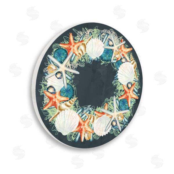 stupell industries Ziwei Li | Starfish and Nautical Sea Shell Wreath Wall Art
