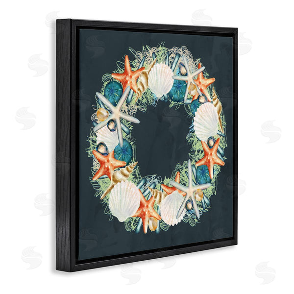 Stupell Industries Ziwei Li | Starfish And Nautical Seashell Wreath