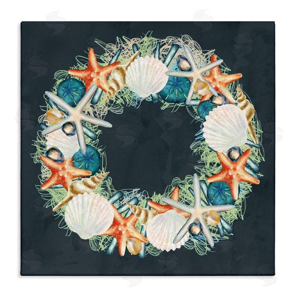 stupell industries Ziwei Li | Starfish and Nautical Seashell Wreath