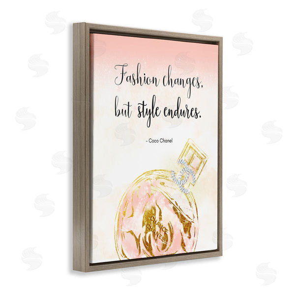 Stupell Industries Ziwei Li | Style Endures Typography Quote Designer Glam Perfume Wall Art