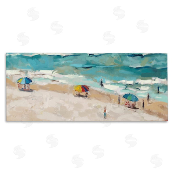 stupell industries Ziwei Li | Summer Beachgoers on Shore Wall Art