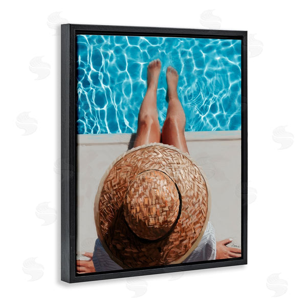 Stupell Industries Ziwei Li | Summer Poolside Sunhat Woman