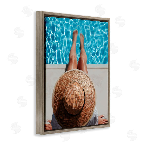 Stupell Industries Ziwei Li | Summer Poolside Sunhat Woman