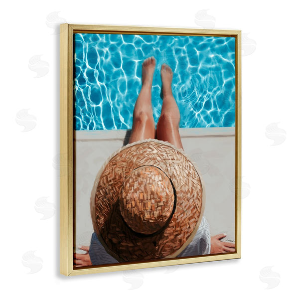 Stupell Industries Ziwei Li | Summer Poolside Sunhat Woman