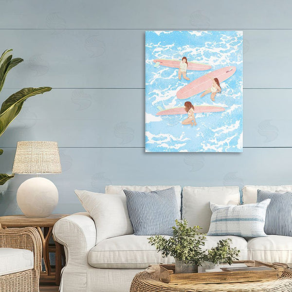 Stupell Industries Ziwei Li | Surfing Girls Trio Wall Art