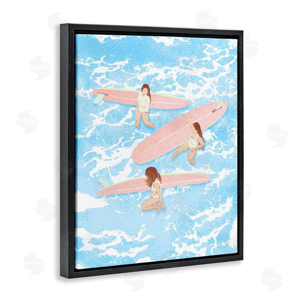 Stupell Industries Ziwei Li | Surfing Girls Trio Wall Art