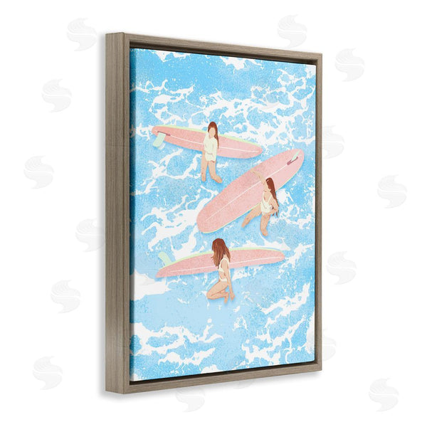 Stupell Industries Ziwei Li | Surfing Girls Trio Wall Art