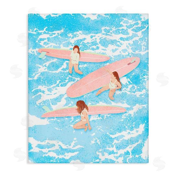 stupell industries Ziwei Li | Surfing Girls Trio Wall Art