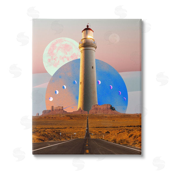 stupell industries Ziwei Li | Surreal Lighthouse in Desert Wall Art