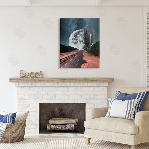Stupell Industries Ziwei Li | Surreal Moon & Desert Highway Wall Art