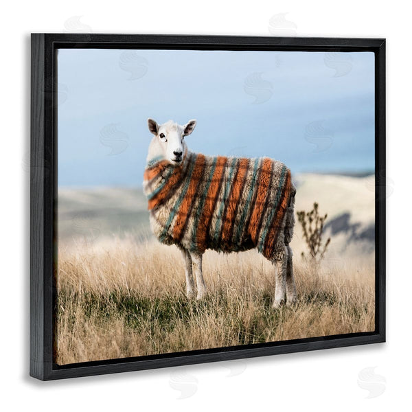 Stupell Industries Ziwei Li | Sweater Weather Sheep Animal Farm Plaid