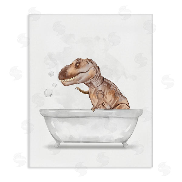 stupell industries Ziwei Li | T-Rex Dino in Bubble Bath