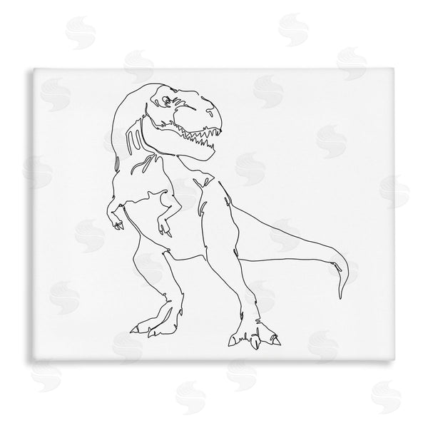 stupell industries Ziwei Li | T-Rex Dinosaur Portrait Minimal Outline Linework