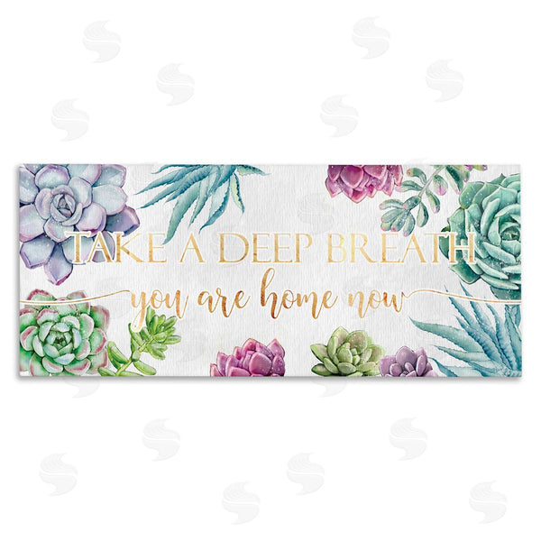stupell industries Ziwei Li | Take A Deep Breath Phrase Succulent Plants