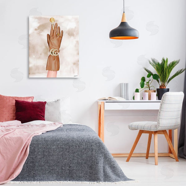 Stupell Industries Ziwei Li | Tan Glamorous Glove Wall Art