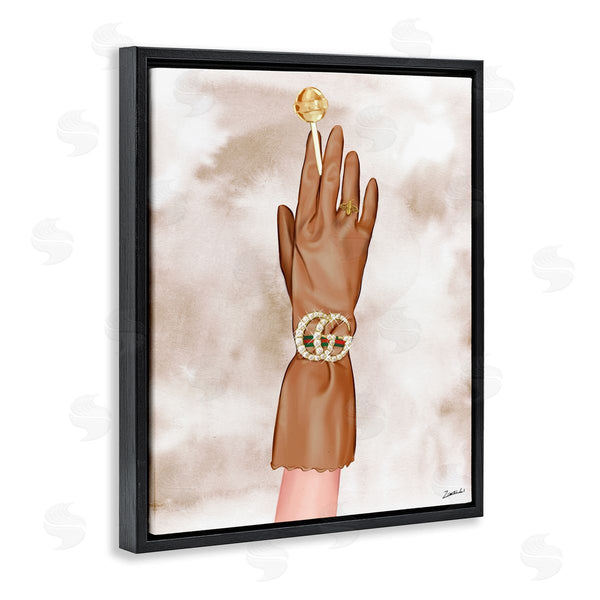 Stupell Industries Ziwei Li | Tan Glamorous Glove Wall Art