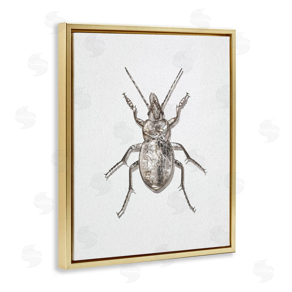 Stupell Industries Ziwei Li | Textured Beetle Minimal Off-White